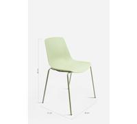 Silla de Comedor Moderna Milán Color Verde de Metal - CONJUNTO: Pack 4