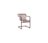 Silla de Comedor Palissade Cantilever con Reposabrazos, Color Hierro Rojo