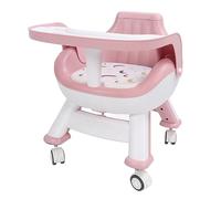 Silla de Comedor para Bebés, Silla de Alimentación Multifuncional para el Suelo para Bebés, Cojín de Sonido, Respaldo Ergonómico con Rueda Universal para Niños en Interiores