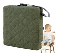 Silla de comedor para niños pequeños, asiento de mesa para niños pequeños, 2 cinturones que se fijan a la silla, cojín elevador portátil de viaje para bebés, niños, correas de seguridad ajustables