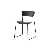 Silla de Comedor Pavilion AV51 en Roble Lacado en Negro/ Negro