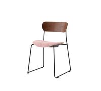 Silla de Comedor Pavilion AV52 con Asiento Tapizado en Negro/Ecriture