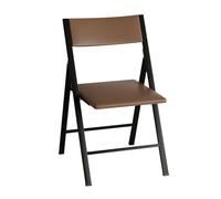 Silla de comedor plegable con marco de hierro resistente, capacidad de 330 libras, no necesita montaje, tapizada de piel sintética, uso en interiores y exteriores, para el hogar, bodas, eventos, salas