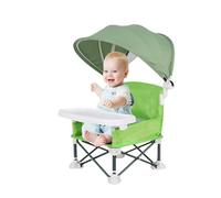 Silla de comedor portátil plegable para bebé, asiento de viaje con bandeja para niños pequeños, silla plegable para bebé con toldo para exteriores, hogar, césped, playa, camping, viajes, picnic