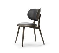 Mater Silla The Dining Chair piel negra. base de roble sirka grey