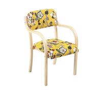 Silla de comedor tapizada con brazos, silla decorativa de madera maciza para cocina, sala de estar y oficina, capacidad máxima de peso de 150 kg, diseño elegante y duradero