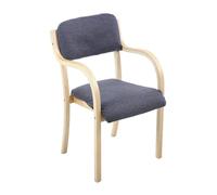 Silla de comedor tapizada con brazos, silla decorativa de madera maciza para cocina, sala de estar y oficina, capacidad máxima de peso de 150 kg, diseño elegante y duradero