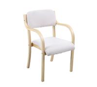 Silla de comedor tapizada con brazos, silla decorativa de madera maciza para cocina, sala de estar y oficina, capacidad máxima de peso de 150 kg, diseño elegante y duradero