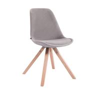 Silla de comedor toulouse square en terciopelo gris 56x48x84 cm
