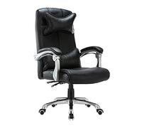 Silla de computadora escritorio de cuero silla de juego altura silla de computadora de oficina de alto respaldo ajustable con soporte para el reposacabezas y soporte lumbar para la sala de reuniones