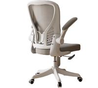 Silla de computadora Moderna y Sencilla, diseño ergonómico, Soporte Lumbar de Mariposa de Doble ala, apoyabrazos Reversibles, se Puede Utilizar para estudiar y Trabajar Gray