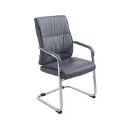 Silla de conferencia anubis simil cuero gris 65x58x102 cm