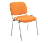 CLP Silla De Conferencia Ken Chrom En Tela I Silla Confidente Apilable I Silla De Oficina Sin Ruedas con Base de Metal I Color:, Color:Naranja