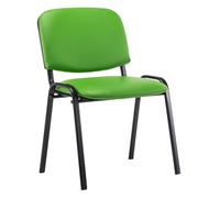 CLP Silla de Visitas Ken en Cuero Sintético I Silla de Conferencias Apilable I Silla de Reuniones Capacidad máx. 120 kg I Color:, Color:Verde Claro