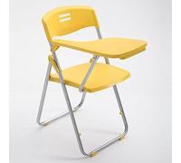 Silla de conferencias plegable de plástico apilable con respaldo de malla para tablet y asiento acolchado