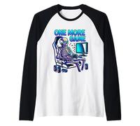 Silla de Consola de Juegos Funny Gamer Skeleton One More Game Camiseta Manga Raglan