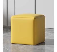 Silla de cubo 5 en 1 con ruedas giratorias, taburetes apilables multiusos para sala de estar y comedor, elegante taburete y banco de piel sintética