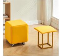 Silla De Cubo Otomano De Anidación 5 En 1 Taburete De Silla De Sofá Apilable, Silla De Aderezo Móvil De Banco Otomano De Banca Cuadrada con Ruedas Giratorias para Sala De Estar