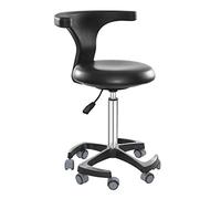 Silla de dentista, taburete médico, taburete de asistente de dentista, silla de dentista con rotación de 360 grados con reposabrazos de altura ajustable, color gris