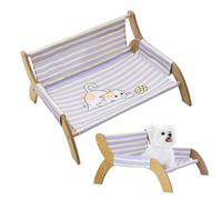 Silla de descanso para gatos a rayas - cama de hamaca transpirable para gatitos y gatos | Tumba de mascotas cubierto para relajación relajante en el dormitorio, sala de estar o balcón para familias de