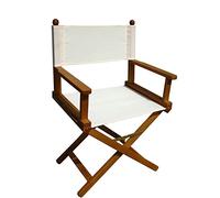 Silla de director de cine, plegable, de madera de acacia, en crudo; ideal para la decoración de exteriores. Modelo AC805027