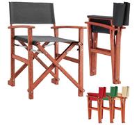 Silla de director madera de eucalipto antracita con certificado FSC® Silla de jardín plegable hasta 160 kg