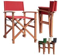 Silla de director madera de eucalipto rojo con certificación FSC® Silla de jardín plegable hasta 160 kg