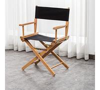 Silla de director plegable portátil para artistas de maquillaje, silla de peluquería alta ligera y de madera con respaldo de lona, ideal para estudio o uso sobre la marcha, silla de belleza portátil y