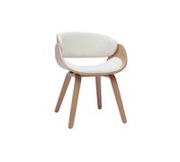 Silla de diseño de borreguillo y madera clara BENT