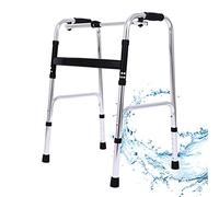 Silla de ducha con maceta para personas mayores, andador plegable sin ruedas, altura ajustable, silla de transporte con asiento abatible, ayuda de movilidad para adultos mayores