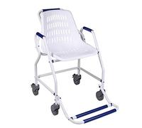 Obea - Silla de Ducha con Ruedas, 91 x 64 x 60 cm, Blanco