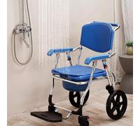 Silla De Ducha Con Ruedas 4 En 1, Silla De Baño Con Ruedas Impermeable Para Discapacitados Para Personas Mayores, Silla De Inodoro Con Cubo Extraíble, Silla De Inodoro Con Ruedas Junto a La Cama