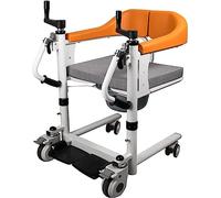 Silla de ducha con ruedas para personas mayores, silla de inodoro móvil de altura regulable, asiento de inodoro para personas mayores y discapacitadas, asiento de inodoro dividido 180°, silla de rue