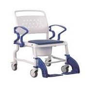 Silla de Ducha y WC Bonn REBOTEC con Reposabrazos Abatibles y Asiento Acolchado