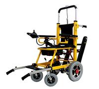 Silla de elevación eléctrica para ancianos con control de 360 ° Fabio multifuncional plegable ligera escalera escalador silla de ruedas motorizada escalera Assist Chair -Aleación de aluminio amarillo