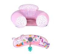Silla de entrenamiento para bebés inflable y plegable, diseño de dibujos animados, silla de sentado, multifuncional, cómodo sofá