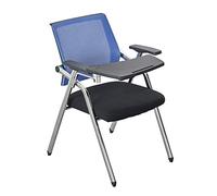 Silla de entrenamiento plegable para reuniones, silla de escritorio portátil para estudiantes con mesa y ruedas de conferencia, 6 colores disponibles, diseño móvil estilo azul 2 para un uso fácil