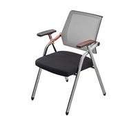 Silla de entrenamiento plegable portátil con mesa móvil para estudiantes, asiento de conferencia, sala de reuniones, muebles sobre ruedas, 6 colores disponibles (estilo gris 1)