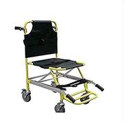 Silla de escalera de emergencia - Silla de escalera de ambulancia EMS Silla de escalera de elevación de evacuación de bombero con hebillas de liberación rápida y 4 ruedas