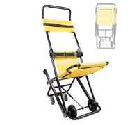 Silla de escalera manual, silla de ruedas plegable de emergencia, reposacabezas ajustable, capacidad de carga de 350 libras