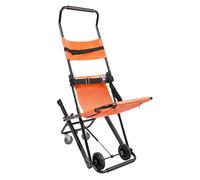 Silla de escalera plegable para personas mayores, silla de ruedas con cinturones de seguridad, plegable, ligera con bastidor, capacidad de carga de 159 kg, para adultos, transporte manual (naranja)
