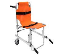 Silla de escalera - Silla de ruedas elevadora de 2 ruedas para evacuación de emergencia médica, naranja - Capacidad de carga 350 libras - Silla de ruedas de transporte plegable con 3 correas ajustab