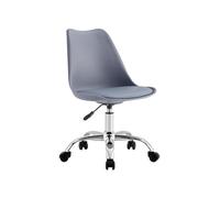 THINIA HOME Silla de Escritorio Ergonómica con Ruedas Eyre Silla Nórdica Acolchada Giratoria Moderna Altura Ajustable | Silla de Escritorio de Oficina Estudio Dormitorio 97x47x58cm