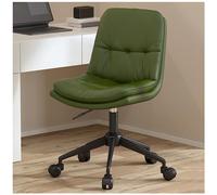 Silla de Escritorio de Cuero de Oficina ejecutiva con diseño sin Brazo de 360 Flores de Altura Ajustable de Altura para Asiento para el Asiento en el hogar Tarea de la computadora tocador de