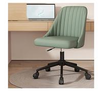 Silla de Escritorio de Cuero ergonómico de Brazo sin Brazo Moderno con Silla de tocador Giratorio de Base de Metal Pesado para la Oficina en casa (Crema) Octopus Feet