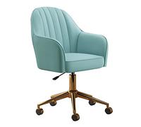 Silla de escritorio de cuero PU giratoria para el hogar, oficina, silla de trabajo, linda silla de tocador con ruedas para niñas, niños, adolescentes, sala de estar, oficina, dormitorio, vestidor