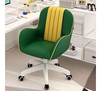 Silla de Escritorio de Cuero PU Moderna con Brazos para la Oficina de Juegos y estudiar Silla de tocador Giratorio para el tocador para el hogar/Dormitorio Naranja Octopus Feet