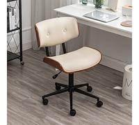 Silla de Escritorio de Oficina de Mediados de Siglo con Ruedas, Altura Ajustable, giratoria, Respaldo Medio, Moderna y ergonómica, para computadora, sin Brazos, para tareas ejecutivas.