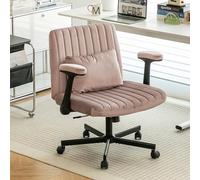 Silla de Escritorio de Terciopelo, Home Office, Rosa, 21.5x25.2x33 cm