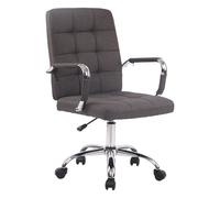 CLP Silla De Escritorio Deli Pro En Tela | Silla Ejecutiva Giratoria & Regulable En Altura I Silla De Oficina con Ruedas, Color:Gris Oscuro